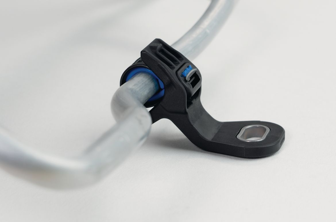 Immagine di applicazione di una fascetta Soft Grip con ancoraggio a vite