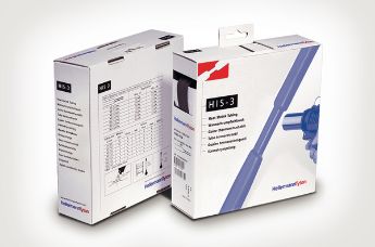 HIS: guaina termorestringente HellermannTyton con rapporto di restringimento 3:1 in scatole dispenser