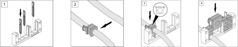 Come installare il passacavi divisibile VarioPlate steps da 1 a 4