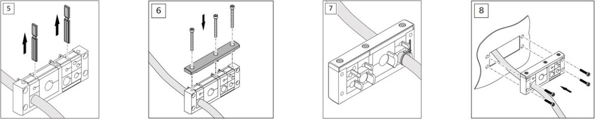 Come installare il passacavi divisibile VarioPlate steps da 5 a 8