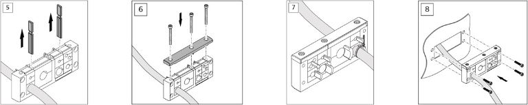 Come installare il passacavi divisibile VarioPlate steps da 5 a 8