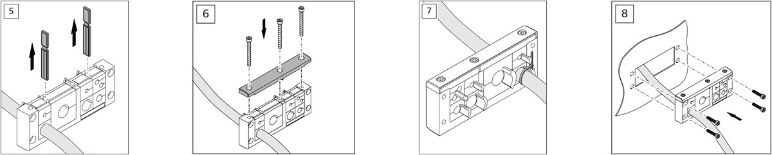 Come installare il passacavi divisibile VarioPlate steps da 5 a 8