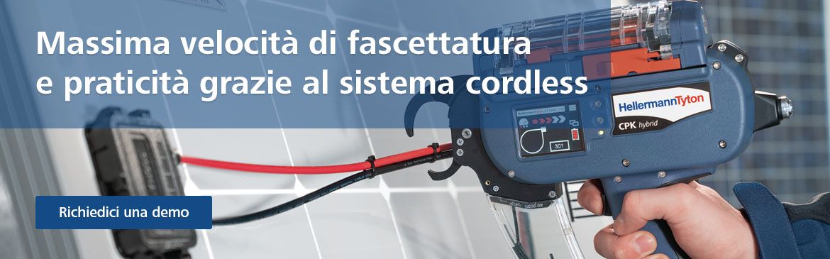 Massima velocità di fascettatura e praticità grazie al sistema cordless