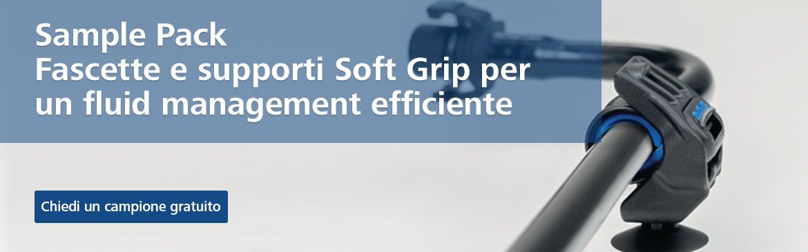 Ordina gratis i campioni delle fascette e dei supporti Soft Grip