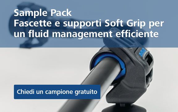 Ordina gratis i campioni delle fascette e dei supporti Soft Grip